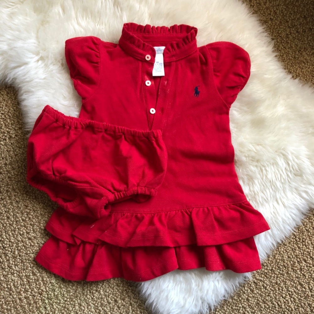 Ralph Lauren infant polo dress with diaper cover